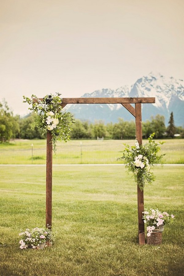 simple rustic wedding arch ideas