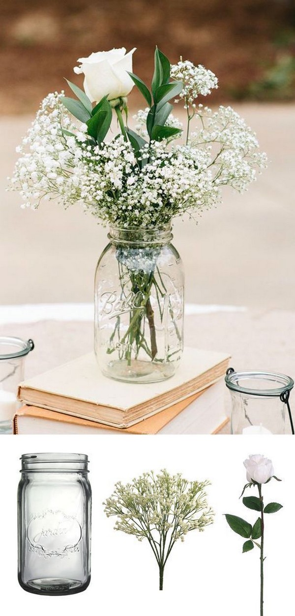 18 Gorgeous Mason Jars Wedding Centerpiece Ideas for Your ...