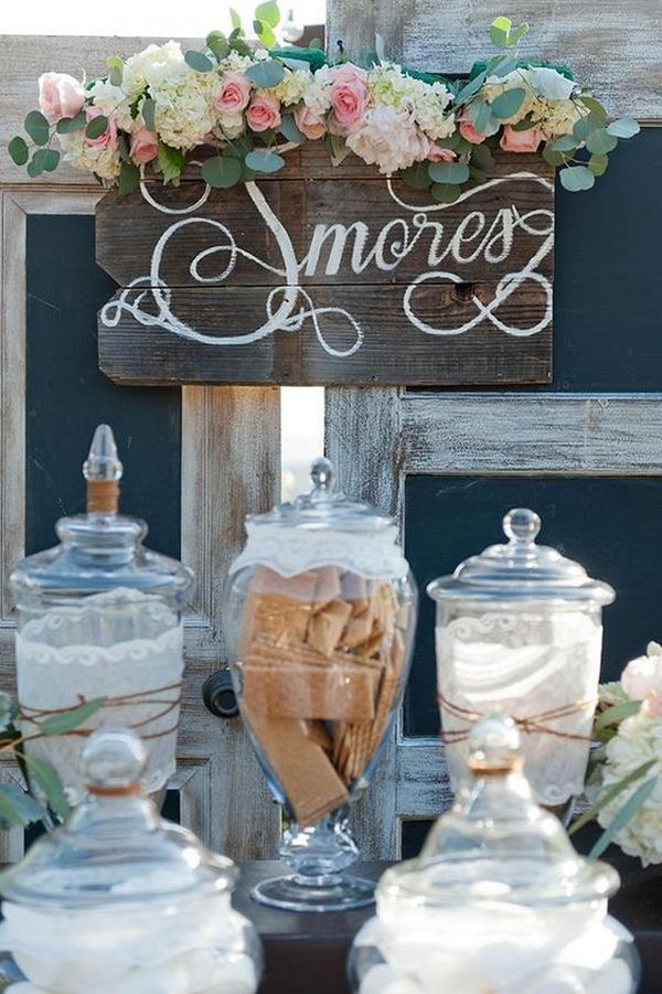 15 Sweet S’mores Bar Wedding Food Station Ideas - EmmaLovesWeddings