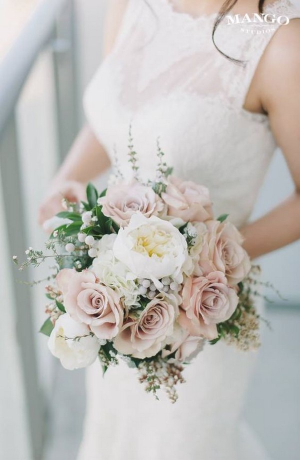 Top 15 Blush Pink Wedding Bouquets for Spring 2018 - EmmaLovesWeddings