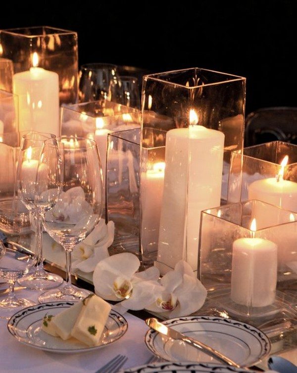 20 Elegant Wedding Centerpieces with Candles for 2018 Trends