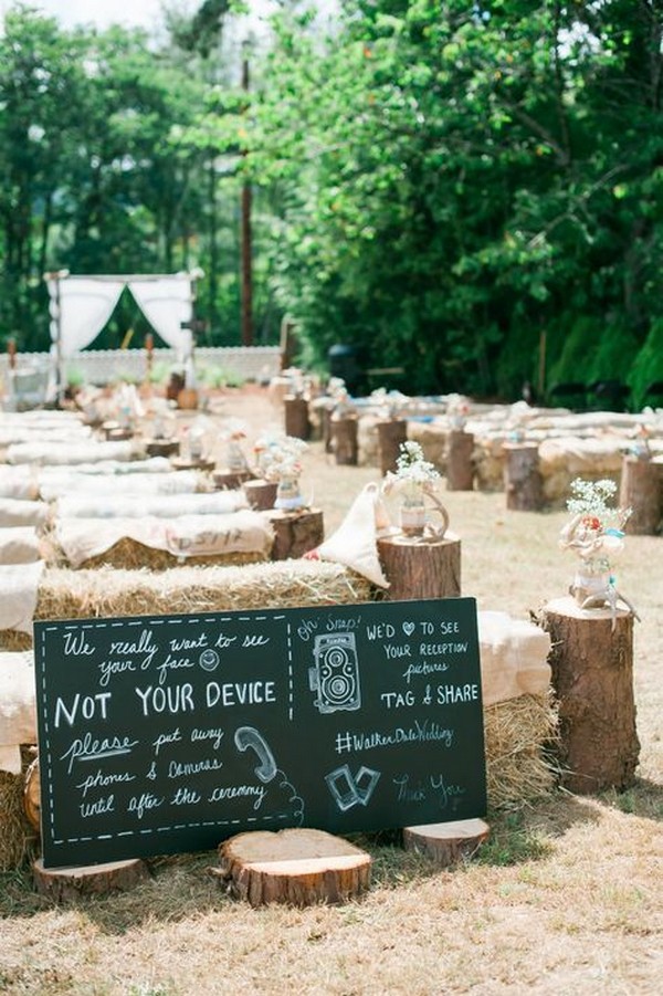 28 Country Rustic Wedding Decoration Ideas with Tree Stumps