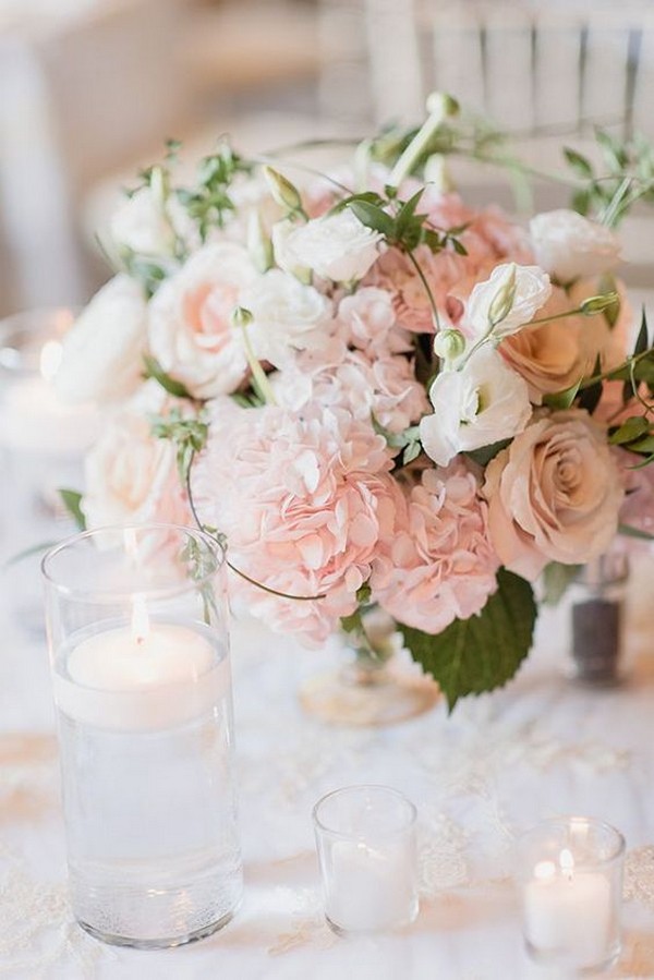 blush elegant centerpieces centerpiece floral romantic emmalovesweddings
