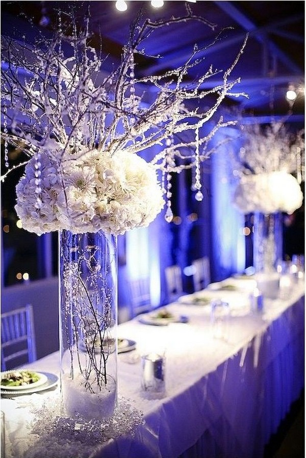 20 Whimsical Winter Wonderland Wedding Centerpieces - EmmaLovesWeddings
