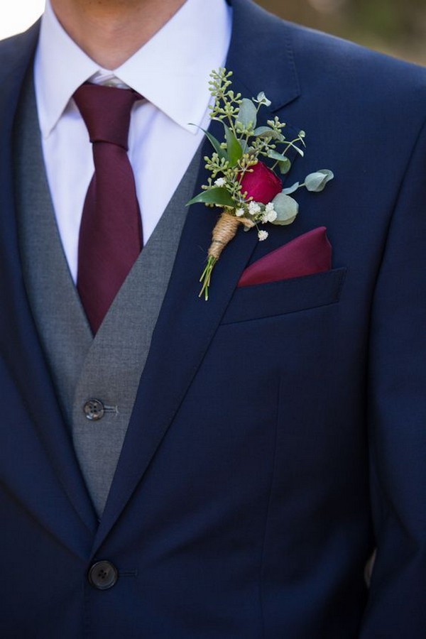 suit groom burgundy navy weddings grooms trending emmalovesweddings