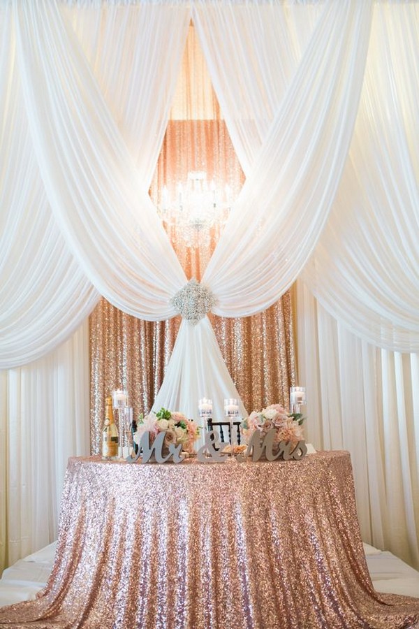 18 Amazing Wedding Head Table Backdrop Decoration Ideas - EmmaLovesWeddings