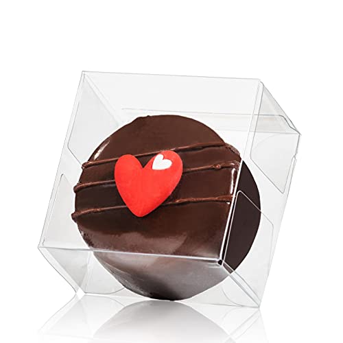 RomanticBaking 50pcs Clear Single Chocolate Covered Ore Cookies Macaron Box for Wedding Favors Baby...