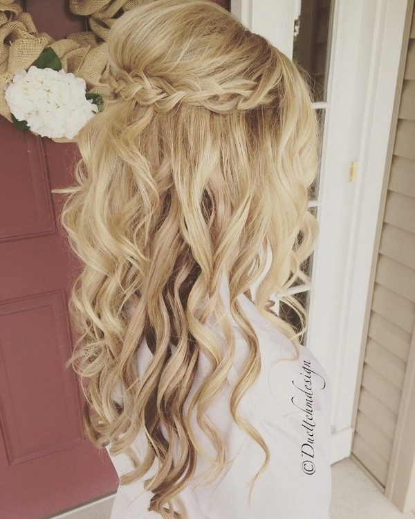awesome wedding hairstyles half up half down