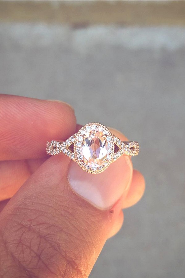 twisted oval vintage engagement ring ideas