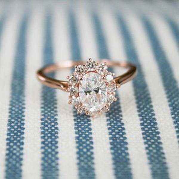 vintage rose gold wedding engagement ring