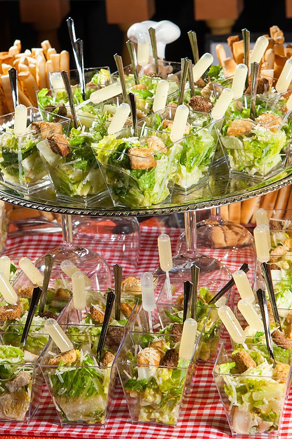 Caesar Salad wedding food station ideas