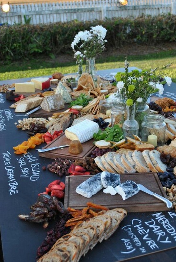 country themed wedding food station ideas