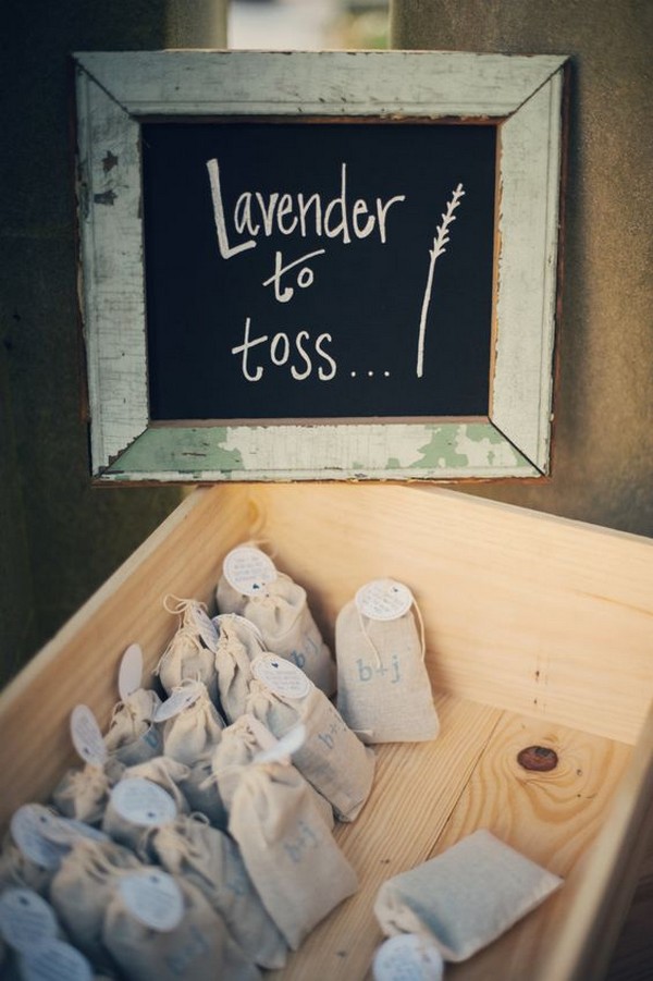 lavender toss for wedding exit ideas