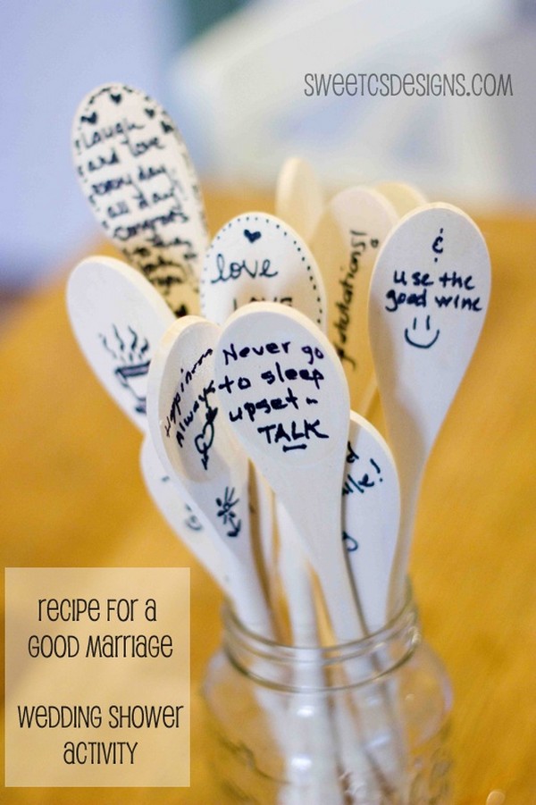 recipe for a good marriage bridal shower game ideas