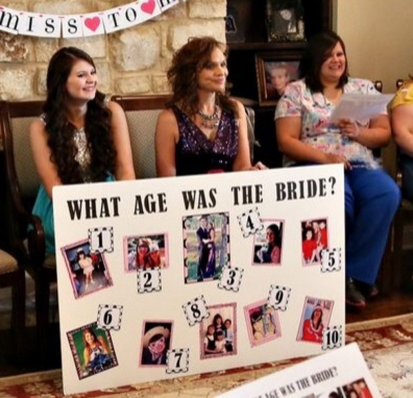 what age was the bride bridal shower game