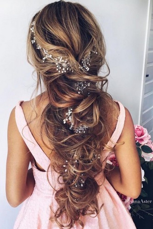 Chic half up half down wedding hairstyles for long hair