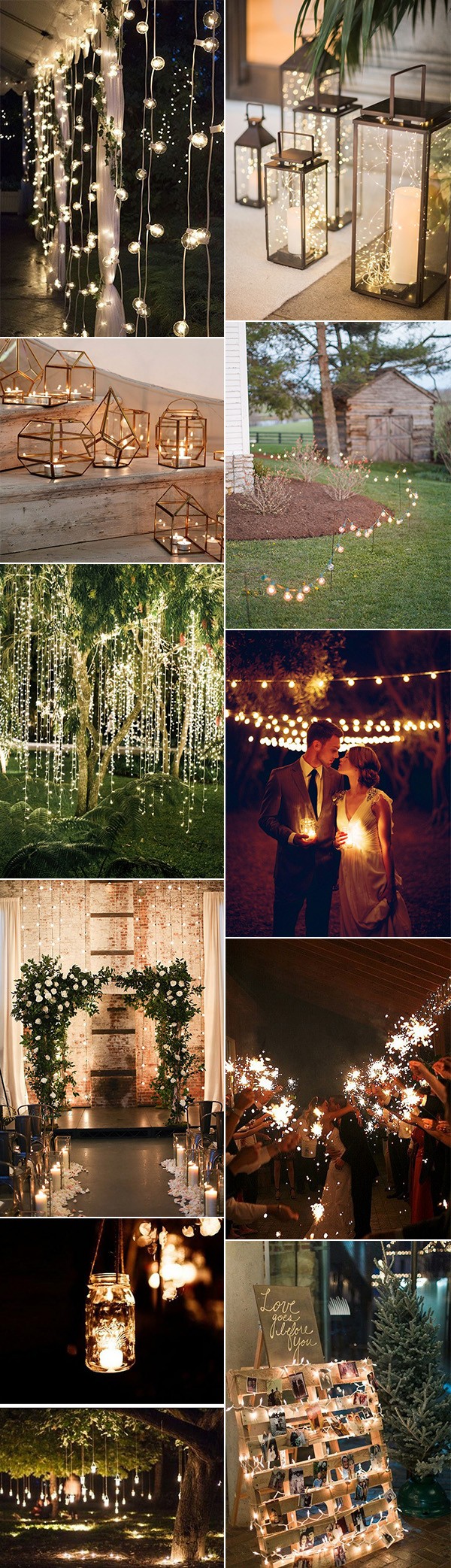 outdoor wedding decoration ideas with lights