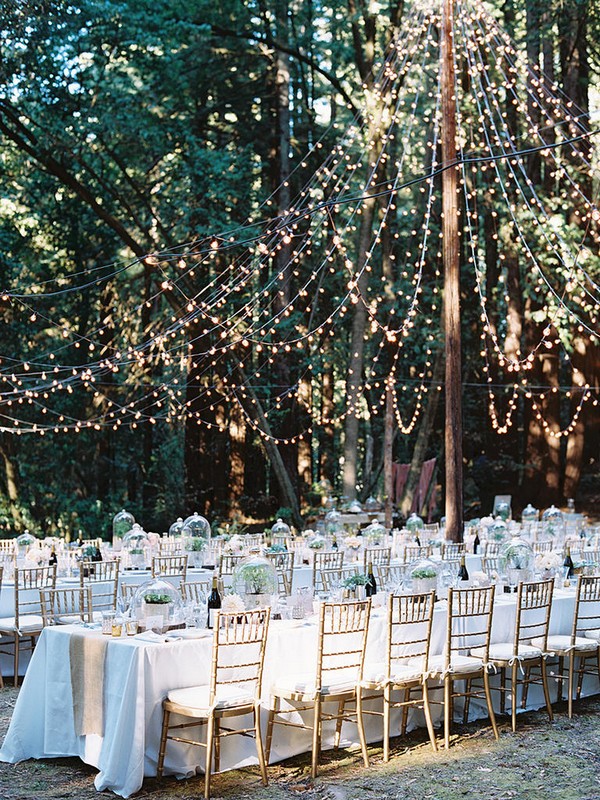 outdoor wedding reception ideas with lights