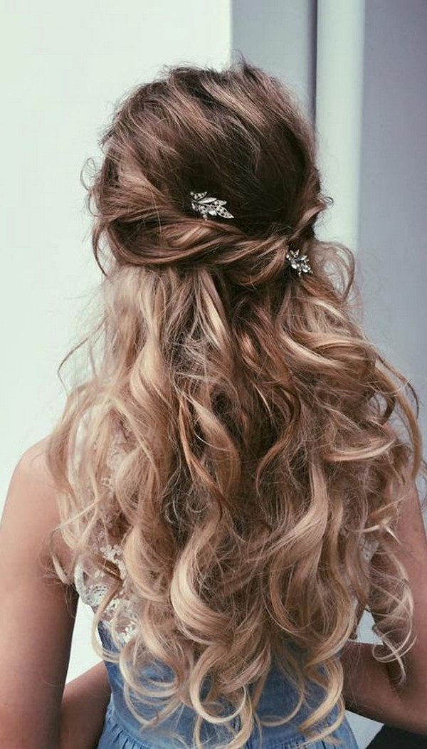 ❤️ 15 Chic Half Up Half Down Wedding Hairstyles for Long Hair - Emma Loves  Weddings