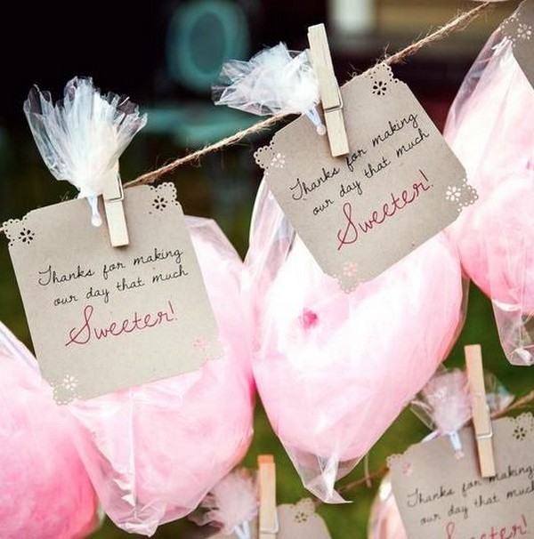 cotton candy edible wedding favor ideas