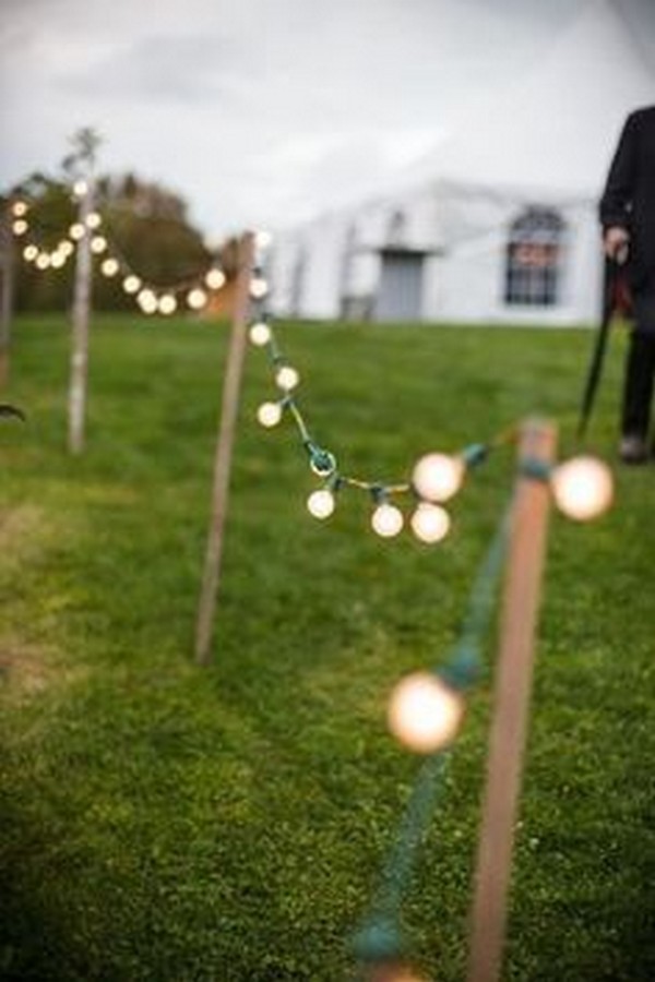 edison bulbs wedding decoration ideas for a backyard wedding