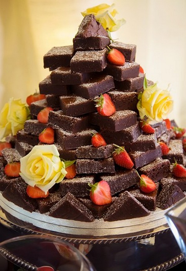 Brownie wedding cake dessert ideas