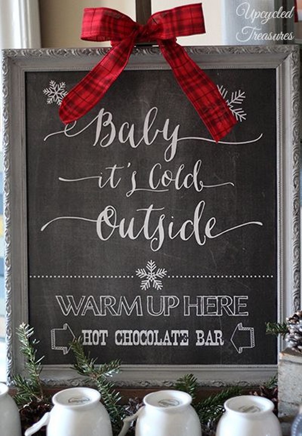 Christmas wedding sign ideas for winter 