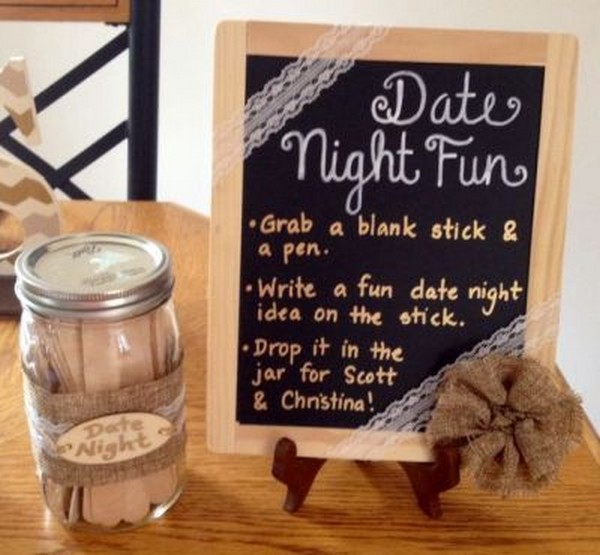 Date Night Fun game for bridal shower