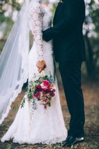 bride and groom attires wedding photo ideas