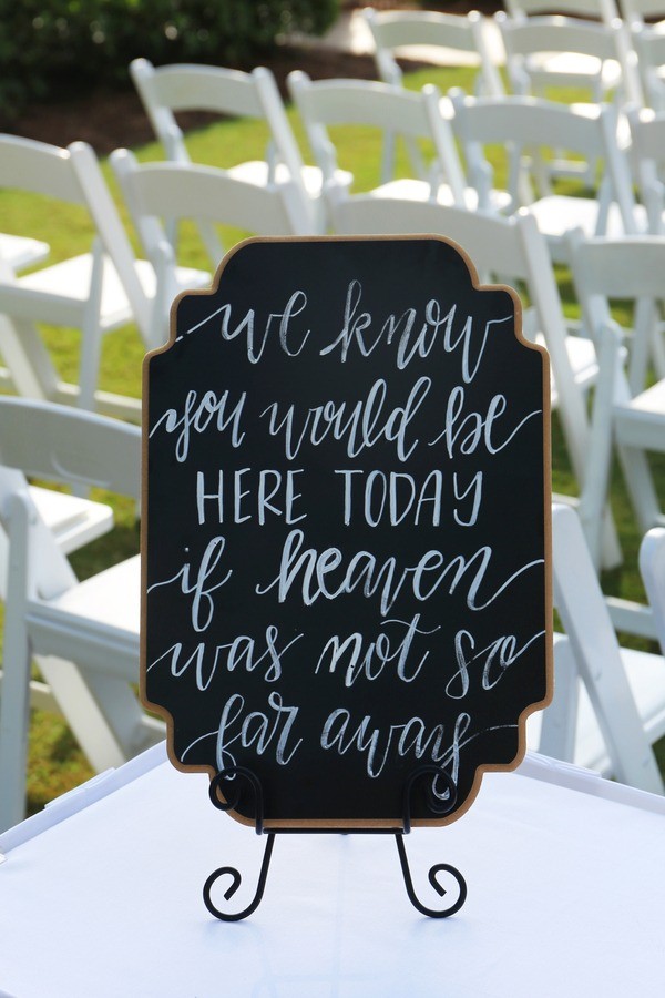 chalkboard wedding sign ideas