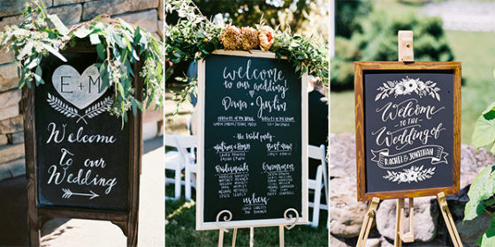 chalkboard wedding signs