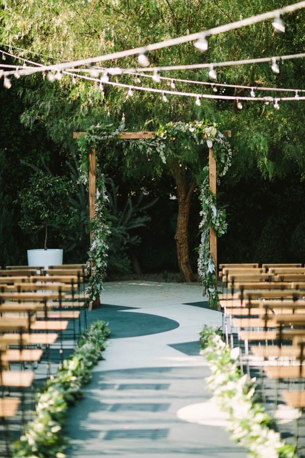 chic greenery wedding ceremony decoration ideas