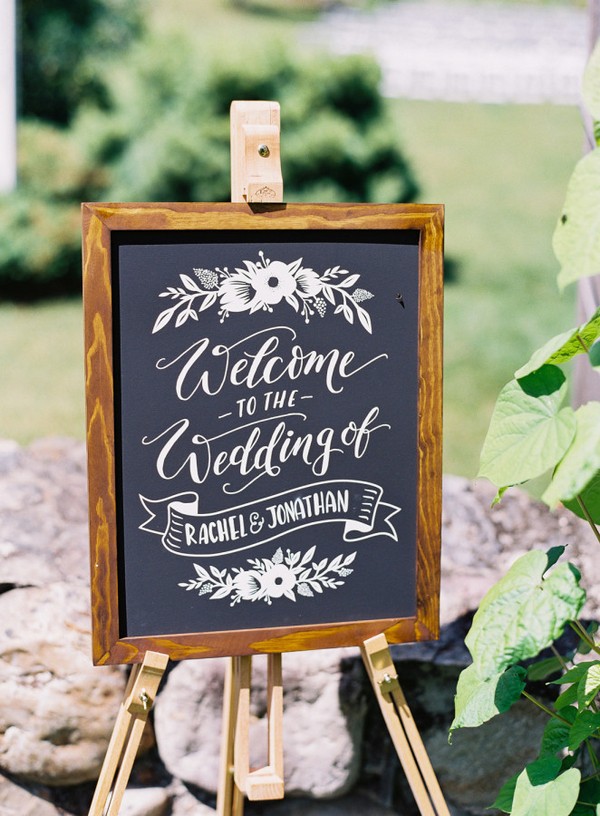 chic wedding chalkboard sign ideas