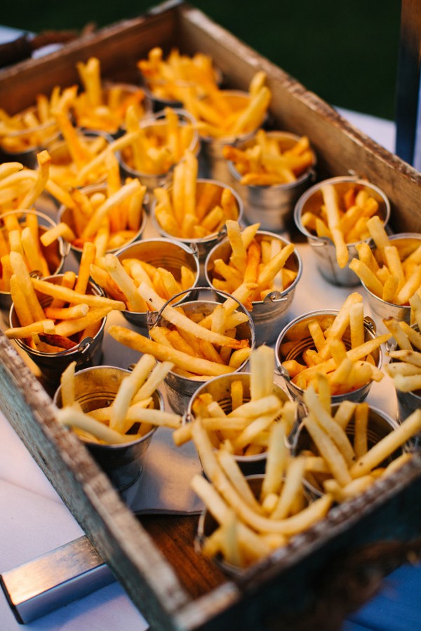buckets of fries wedding food ideas