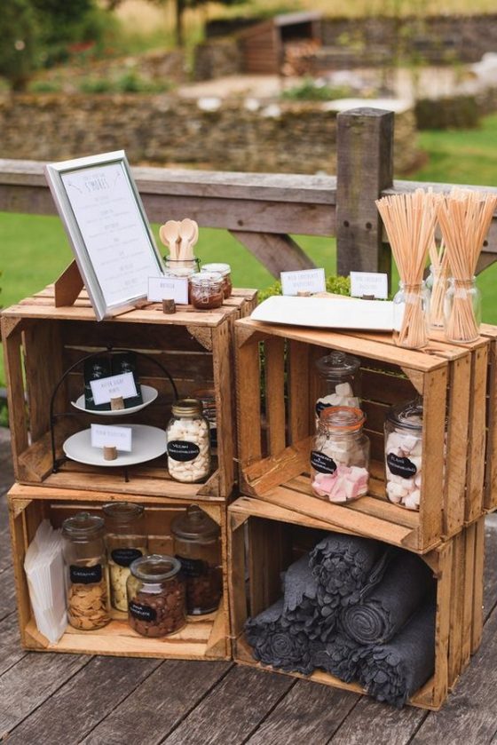 15 Sweet S’mores Bar Wedding Food Station Ideas