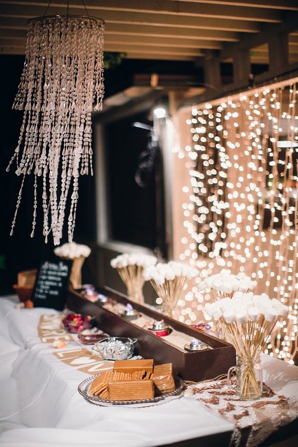 wedding S’mores Bar food station ideas