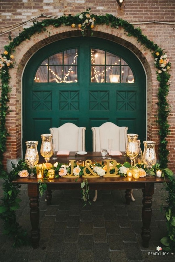 vintage sweetheart table ideas for reception