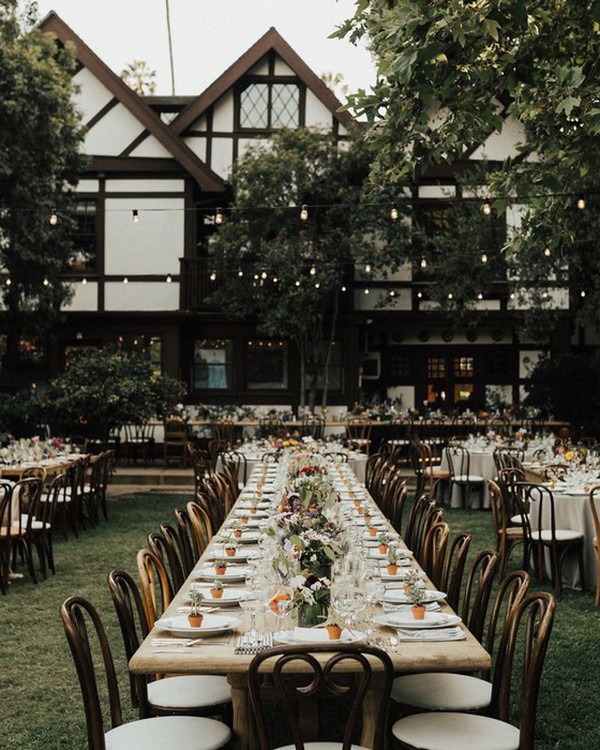 chic backyard wedding reception ideas