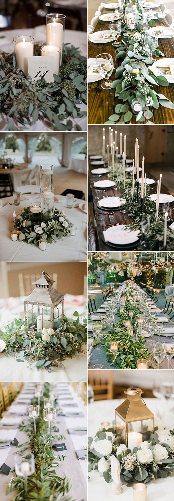 greenery wedding centerpieces for 2018 trends