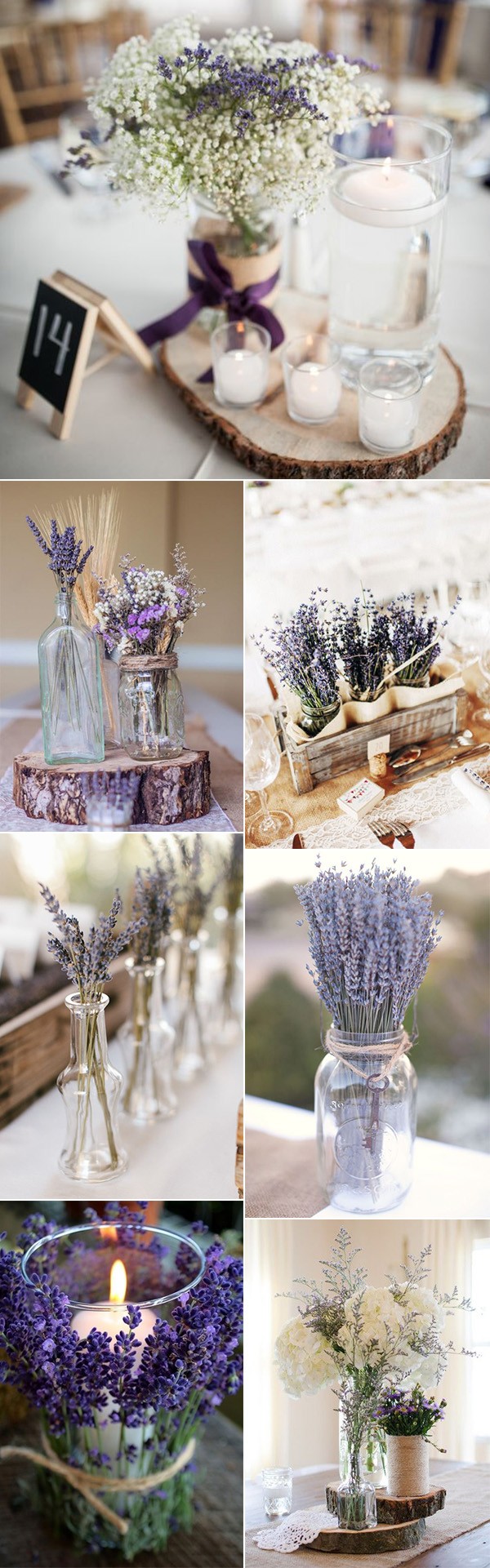 chic lavender wedding centerpiece ideas