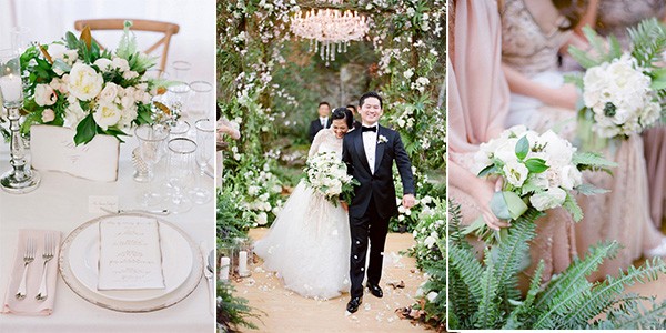 elegant green and pink wedding ideas