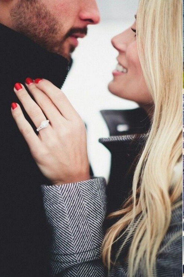 engagement photo pose ideas with ring shot