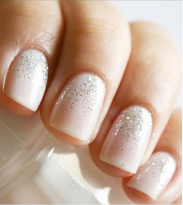 glittery bridal nail ideas