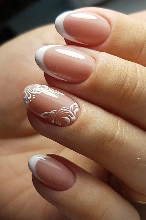 stunning lace bridal nail ideas