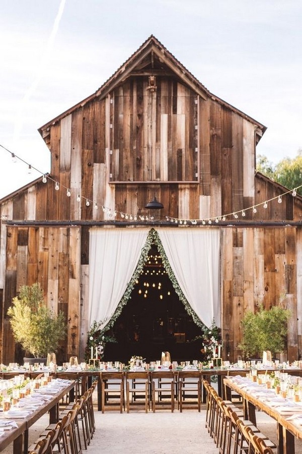 chic rustic barn wedding reception ideas