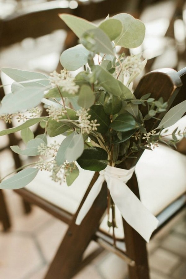 eucalyptus wedding aisle decoration ideas