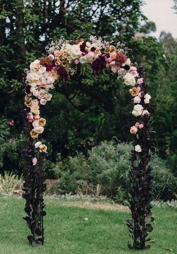 fall floral wedding arch ideas
