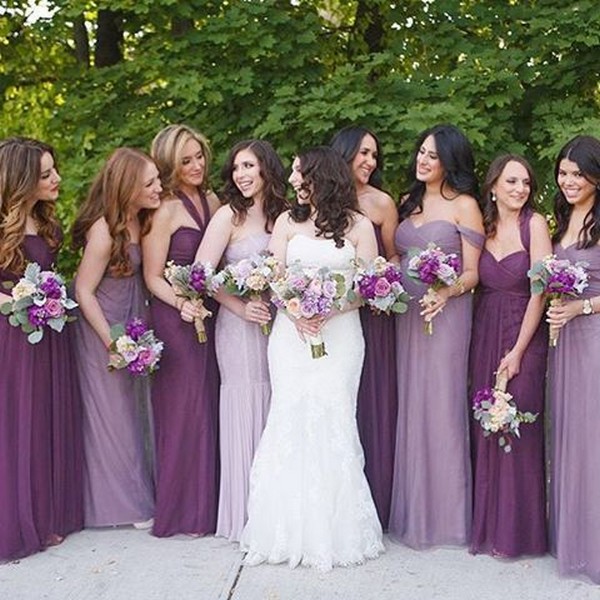 shades of purple bridesmaid dresses 4