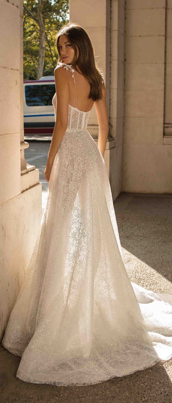 MUSE by Berta Dominique Wedding Dress 2019 Barcelona Collection back view