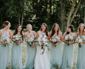 mist bridesmaid dress